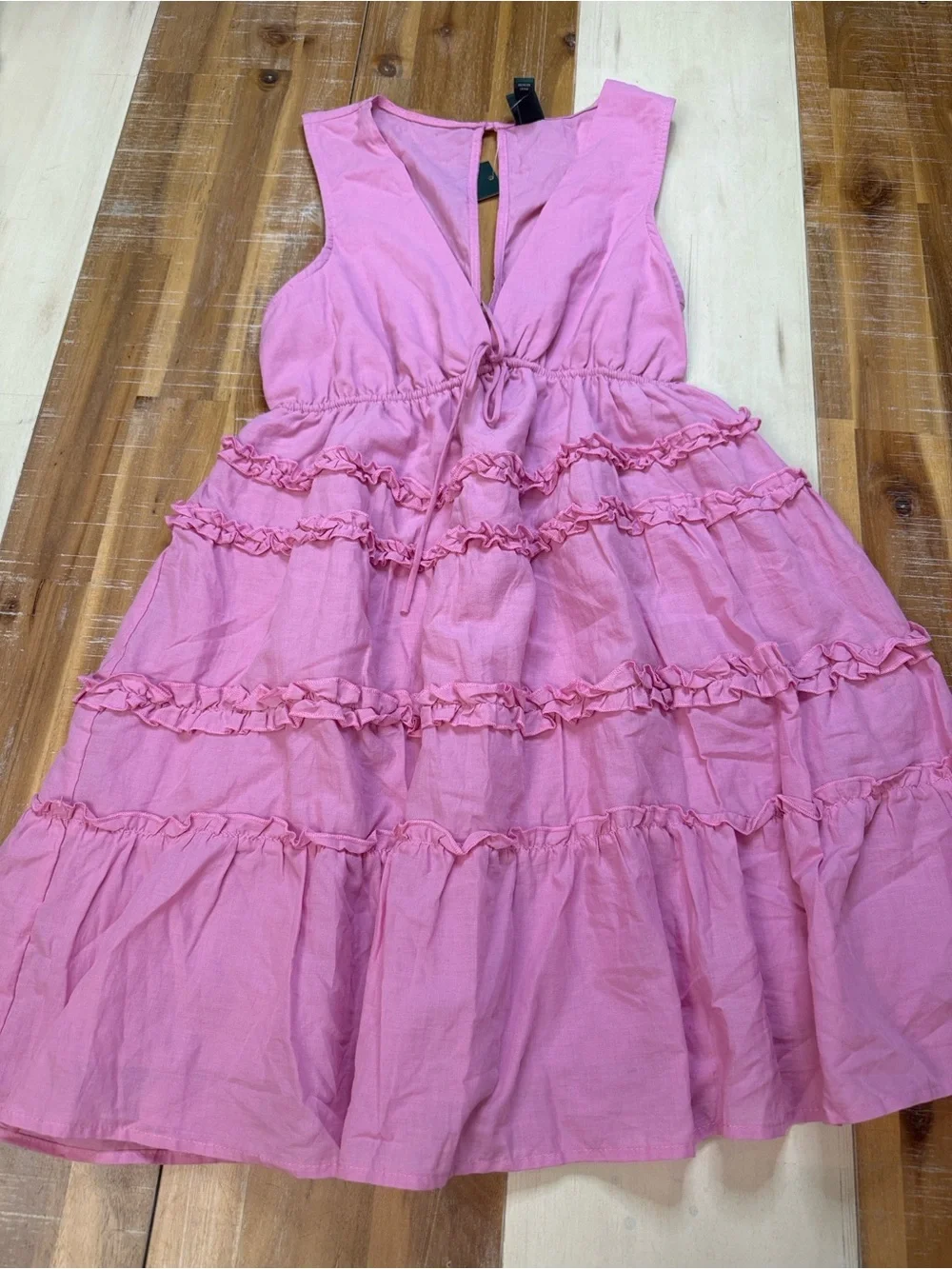 wild fable Light Pink Ruffle Tiered Mini Dress - Picture 4 of 6
